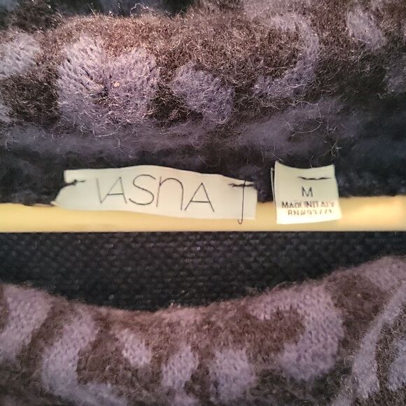 Vasna Blue‎ Animal Print Tunic Dress Long Sleeve Cowl Neck Size Medium - Picture 11 of 13